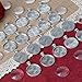 20 Sets Cabochon Pendant Tray Bezel with Round Circle Clear Glass Dome Tiles for Photo Charm by N'joy, 1-Inch (25mm), Bright Silver