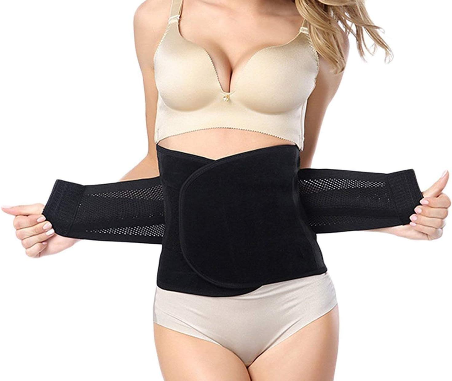 HIDARLING Postpartum Support Recovery Belly Belt Body Shaper Corset Belt with High Elastic for Women and Maternity Recovering from Birth, Waist Trainer Belts