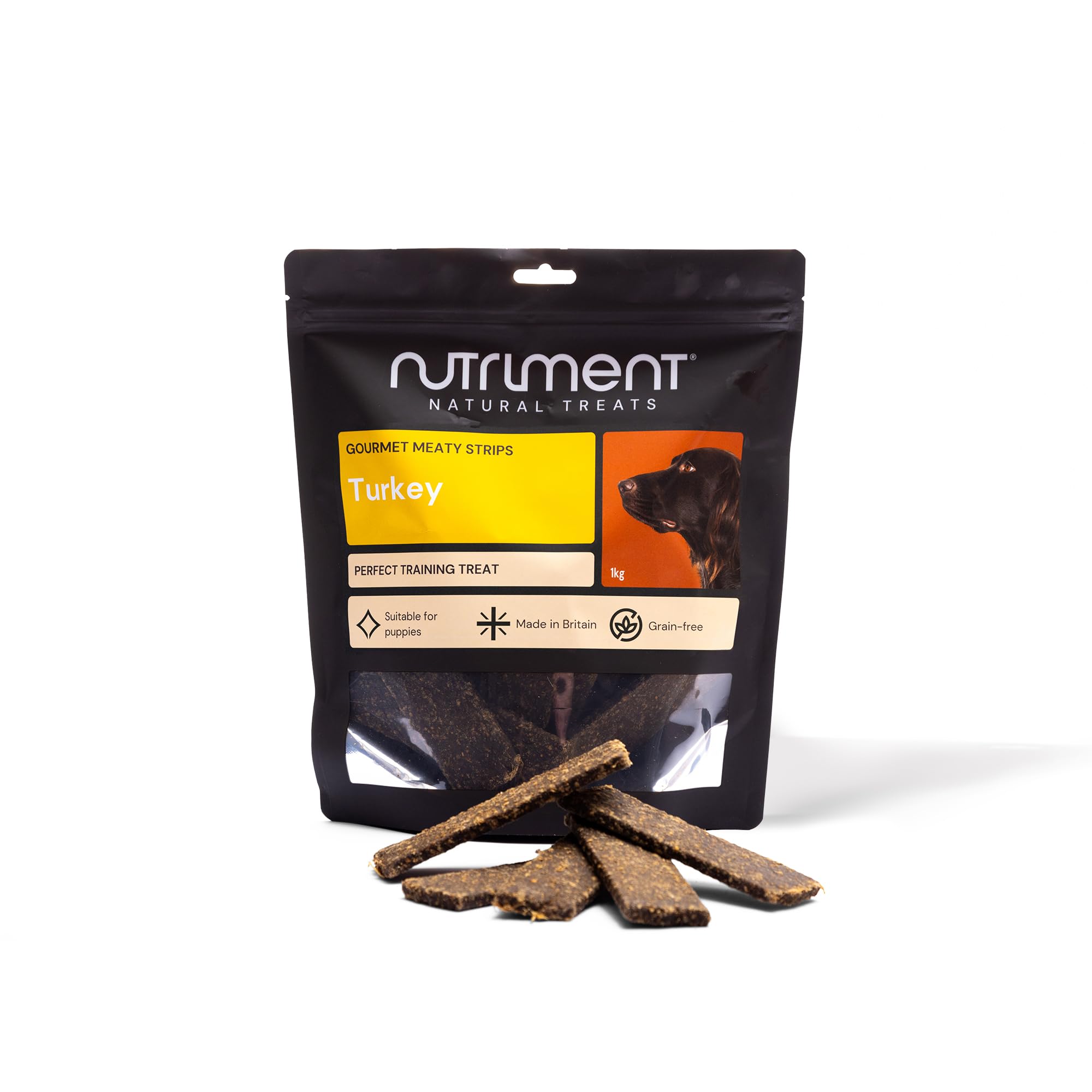 Natural Treats Gourmet Chicken & Turkey Meaty Strips (1kg) British Made Grain Free Natural Air Dried Dog Chew Treats