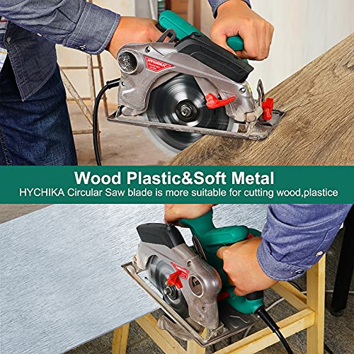 Circular Saw with Laser Guide,HYCHIKA 1500W/12.5A Corded Electric Saw with 4700RPM, 2Pcs Blades