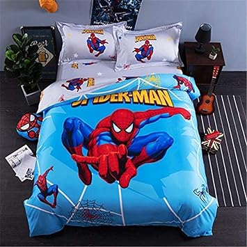 Amazon Com Noos 4piece Spider Man Bedding For Kids 100 Cotton