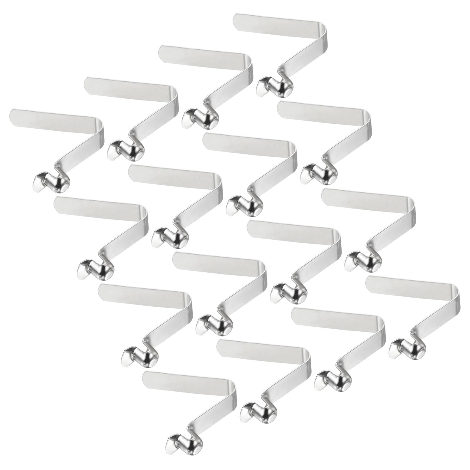 PATIKIL 8.3x8mm Kayak Paddle Snaps, 16 Pack Tent Pole Clips Steel V Shaped Single Pin Push Button Spring Clips Lock Tube Pole Clips for Camping Awning