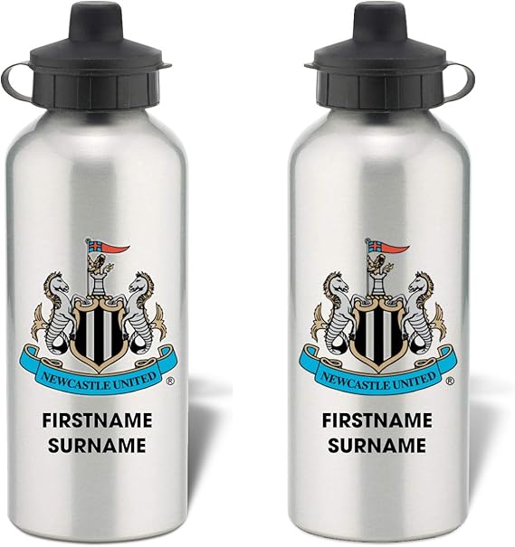 Newcastle United Personalised FC Bold Crest Aluminium Sports Water