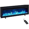 Efiretric® Arthur 40" W 3 in 1 Electric Fireplace (EF457), Freestanding, Wall Mounted, Recessed, 9 Colors Flame Effect, TV Media Wall, Heater 750W/1500W, Remote Control