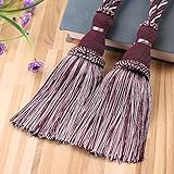 KISENG Curtain Tassel Tiebacks, Beaded Tassels