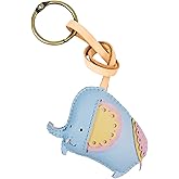 Animal Vegan Leather Charm Keychain - Hand-Sewn Bag Charm for Car Keys, Backpack Decoration, Gift for Women, Men, and Kids