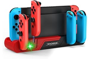 DOBE FOMIS ELECTRONICS Charging Dock Compatible with Nintendo Switch/OLED Joy-Cons, Charging Station Supports simultaneous Charging of 4 Joy-con, Fully Charges Controllers in Just 2 Hours, All in One Solution for Switch