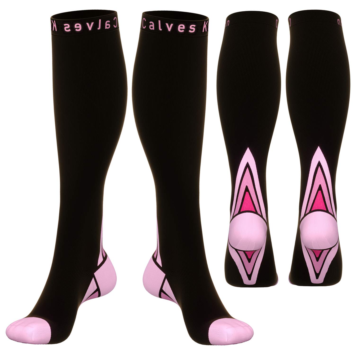(2 Pairs) Compression Socks/Stockings for Men & Women,Speed Up Recovery Best Graduated Athletic Fit for Travel, Running, Nurses,Shin Splints, Flight & Maternity Pregnancy. Boost Stamina, Circulation