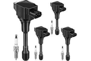 ZYFZZDS Set of 4 Ignition Coil Pack & Spark Plugs FIT Nissan Altima, Versa, Sentra, Rogue, Cube, NV200 1.6L 1.8L 2.0L 2.5L, Replaces UF549 9029