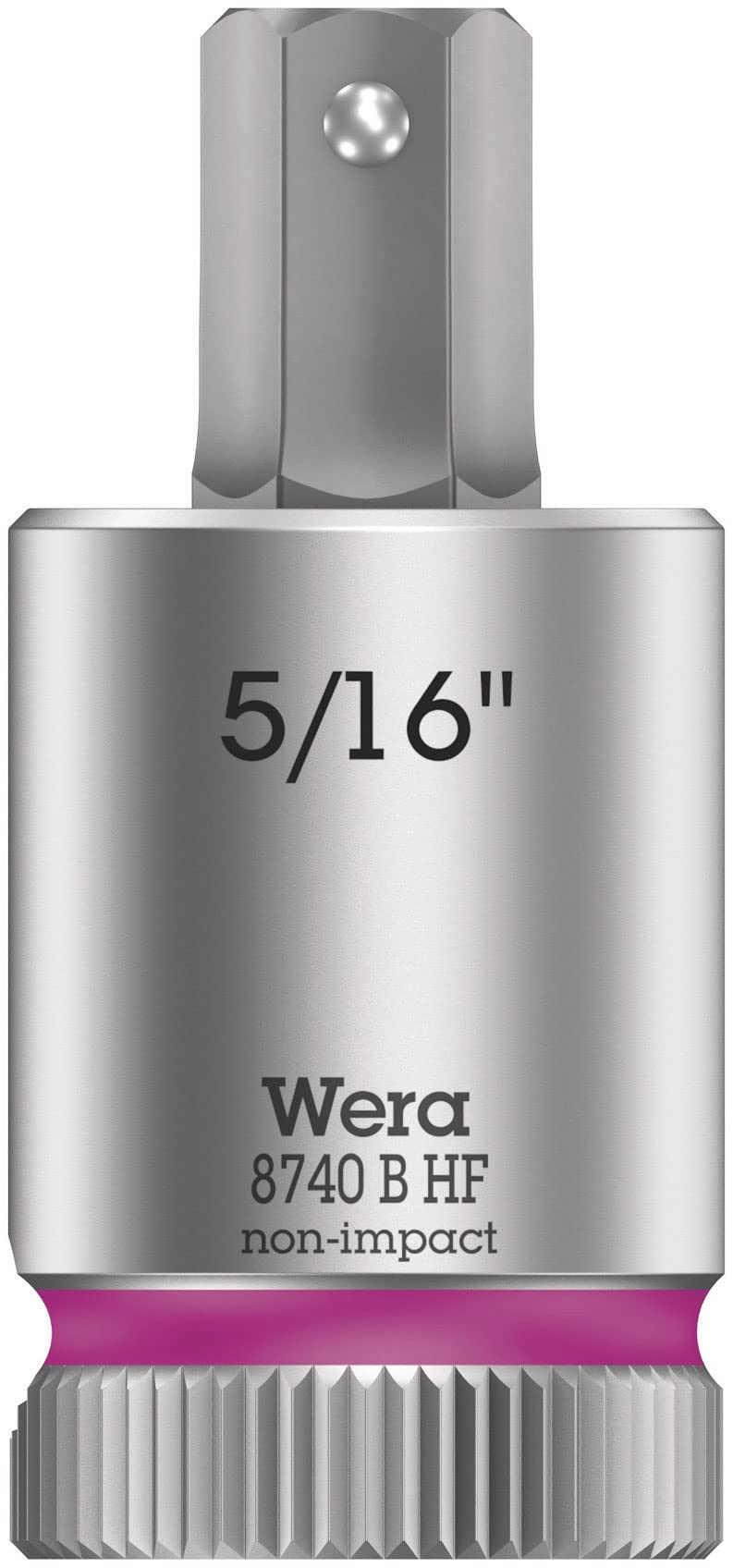 Wera 05003091001 8740 B Holding Function Zyklop In-Hex Bit-Socket, Pink, 3/8-Inch, 5/16-Inch x 38 mm