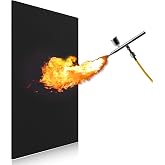FLASLD 9&times;12in Heat Shield Thermal Barrier Blanket Insulation Reflective Material High Temp Protection Carbon Felt for Stove Welders, Stuff for DIY Alcohol Burners, Heat Resistant Up To 1800&deg;F