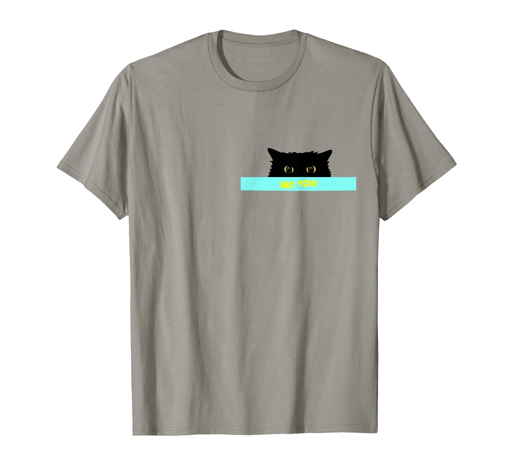 Hey You! Peekaboo Black Cat Fun T-Shirt