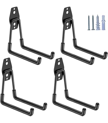 Amazon.com: Wall Mount Heavy Duty Garage Hooks (4-Pack) – Wall