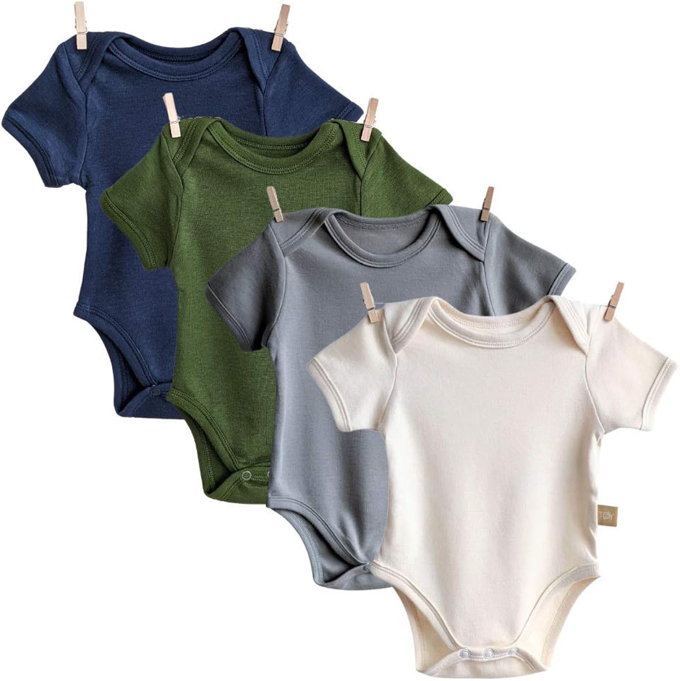 Unisex Organic Cotton Baby Bodysuit Onesie Short Sleeve