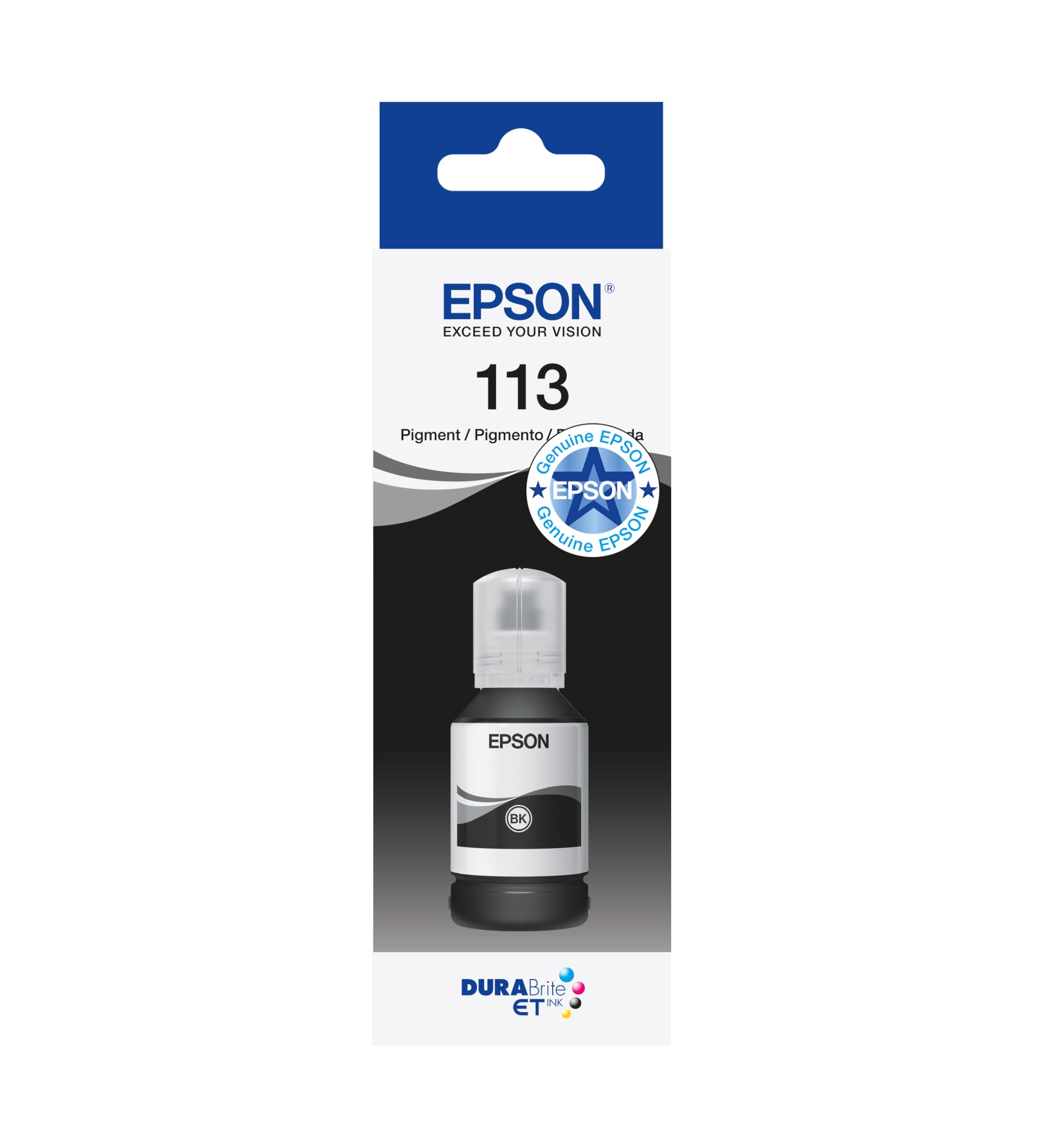 Epson EcoTank 113 Black Genuine Ink Bottle, 127 ml
