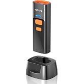 Wireless Mini Barcode Scanner, 1D/2D QR Bar Code Reader with Charging Dock | Bluetooth 2.4g USB, Compact Design, 1100mah, Reads Paper &amp; Screen Codes, 3-in-1 Barcode Reader for IOS/Android/Windows