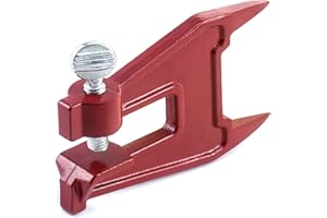 QWORK Chainsaw Stump Vise, Portable Chainsaw Sharpening Accessory, Chainsaw Filing Vise, for Sharpening Saw Chain, Red