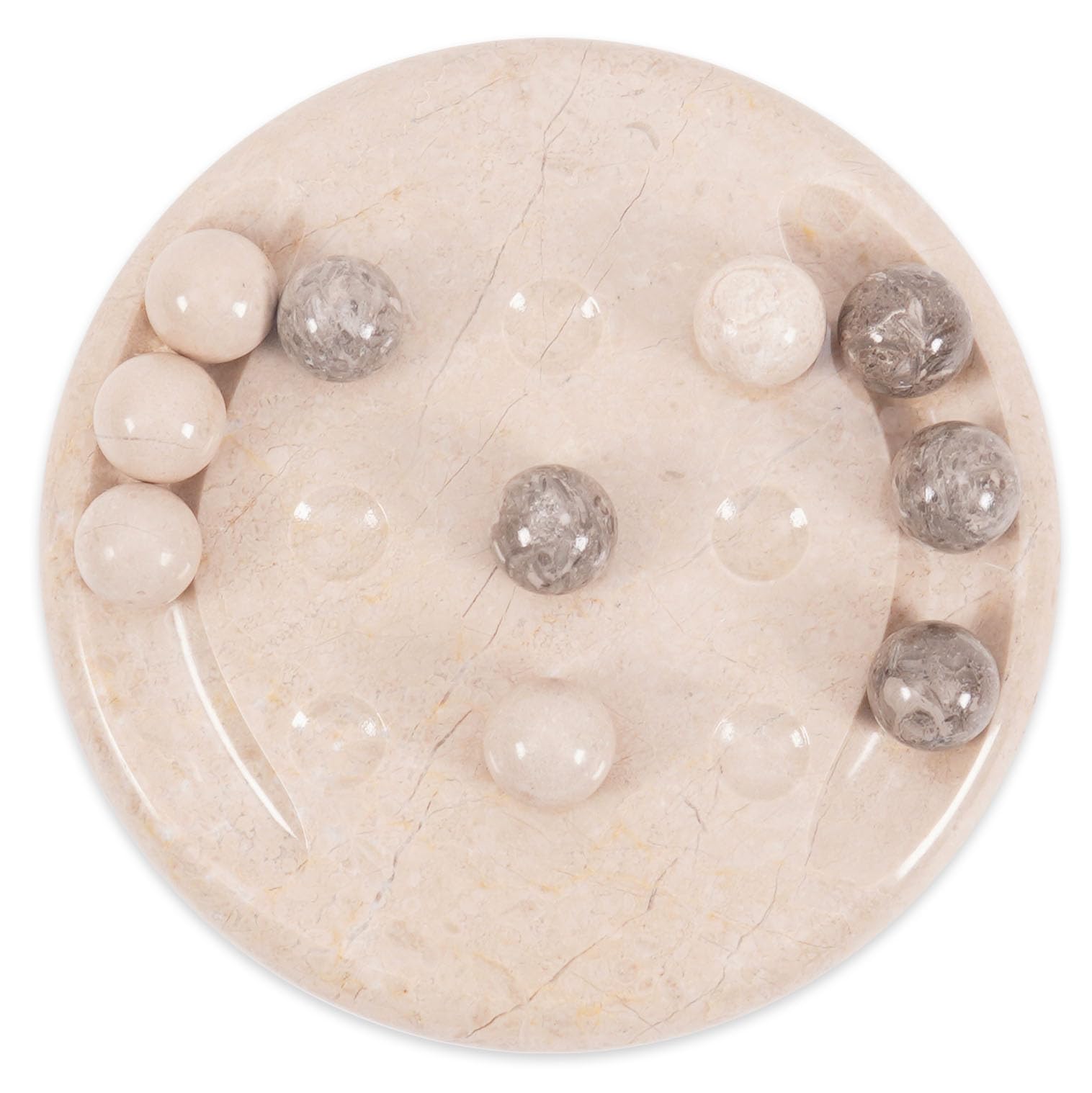 Earthen Crafts Marble 6 Inches Verona and Oceanic Smart Ball Game – Handmade Solid Stone Board Game for Adults, Modern Elegant Home & Office Table Decor — image 1