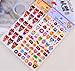 Nakimo 4 Sheets Cute Lovely Cartoon 3D DIY Decorative Puffy Adhesive Sticker Tape / Kids Craft Scrapbooking Sticker Set for Diary, Album