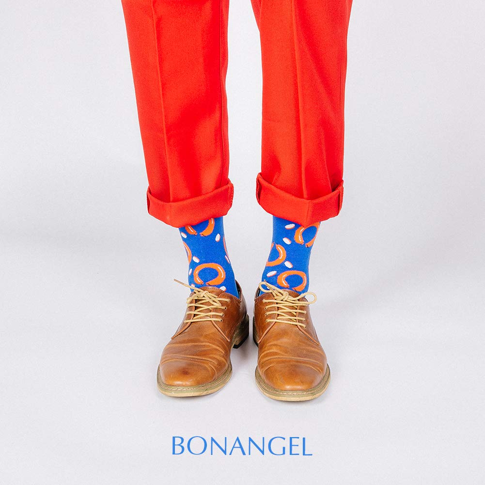 Dress Socks for Men & Women,Colorful Funny Crazy Novelty Fun Dress Socks Pack by Bonangel,Cool Pattern Crew Socks With Gift Box