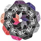 for Fitbit Versa Bands Sport Strap Material Breathable Strap Bands for Fitbit Versa Smart Fitness Watch Women Men Small