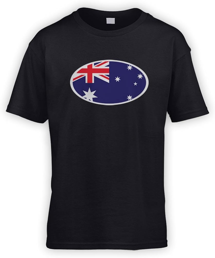 This Way Up Australian Flag Kids TShirt x10 Colours XS to XL Sizes