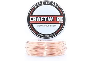 Craftwire USA Solid Bare Copper Wire Round,Bright,Half Hard,5 OZ 20 Gauge,108 Feet (Choose 10 to 30 ga.)