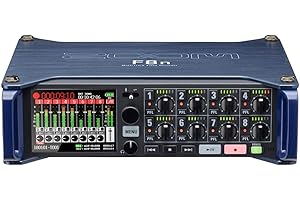 Zoom F8n Professional Field Recorder/Mixer, Audio for Video, 24-bit/192 kHz Recording, 10 Channel Recorder, 8 XLR/TRS Inputs,