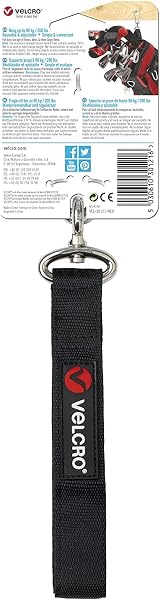 VELCRO Brand Easy Hang Strap 25mm x 61cm Black Reusable Storage view 5