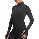 qualidyne Women's Yoga Jacket Slim Fit Full Zip Running Athletic Jacket Turtleneck Workout Jacket