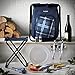 VonShef 2 Person Blue 2 in 1 Picnic Backpack Hamper & Stool with Cooler Bag & Tableware - Complete with Stand Alone Stool