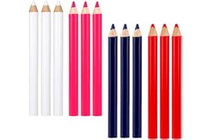 12pcs Fabric Pencils for Sewing, 4 Colors Tailors Chalk Pencil Tracing Tools Water Soluble Sewing Tracing Chalk for Dressmake