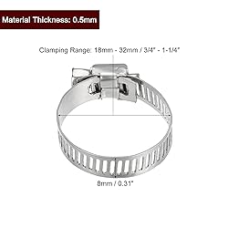 uxcell Worm Gear Hose Clamp, 12pcs 3/4" - 1