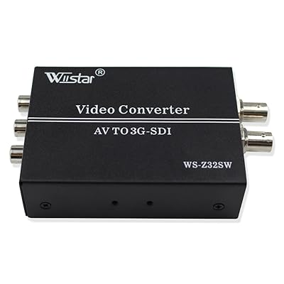Wiistar AV CVBS to 3G-SDI Audio Video Converter Composite to SDI Converter Support 1080P for CRT HDTV to Camera