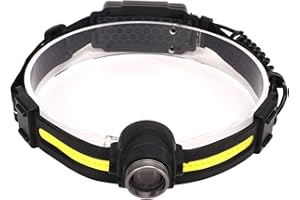 RASTKY Bright LED Headlamp XPG COB Zoom Flashlight for Outdoor Fishing,Camping ABS Silicone 1pack