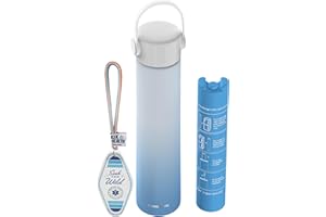 KEKHEALTH Slim 16H Insulin Pen Cooler Trave Case with QR Medical Travel Tag Portable Medicine Travel Cooler Bag TSA Approved Diabetic Travel case with Biogel Ice Pack（Azure）