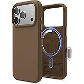 elago for iPhone 17 Pro Case, Premium Magnetic Silicone Case, Compatible with MagSafe, Liquid Silicone Material, Protective Cover, Shockproof, Slim Phone, 6.3 inch (Brown)