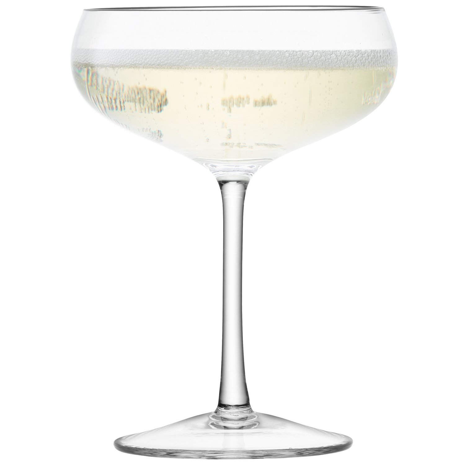 LSA International Wine Champagne Saucer 215ml Clear | Set of 4 | Mouthblown & Handmade Glass | WI24