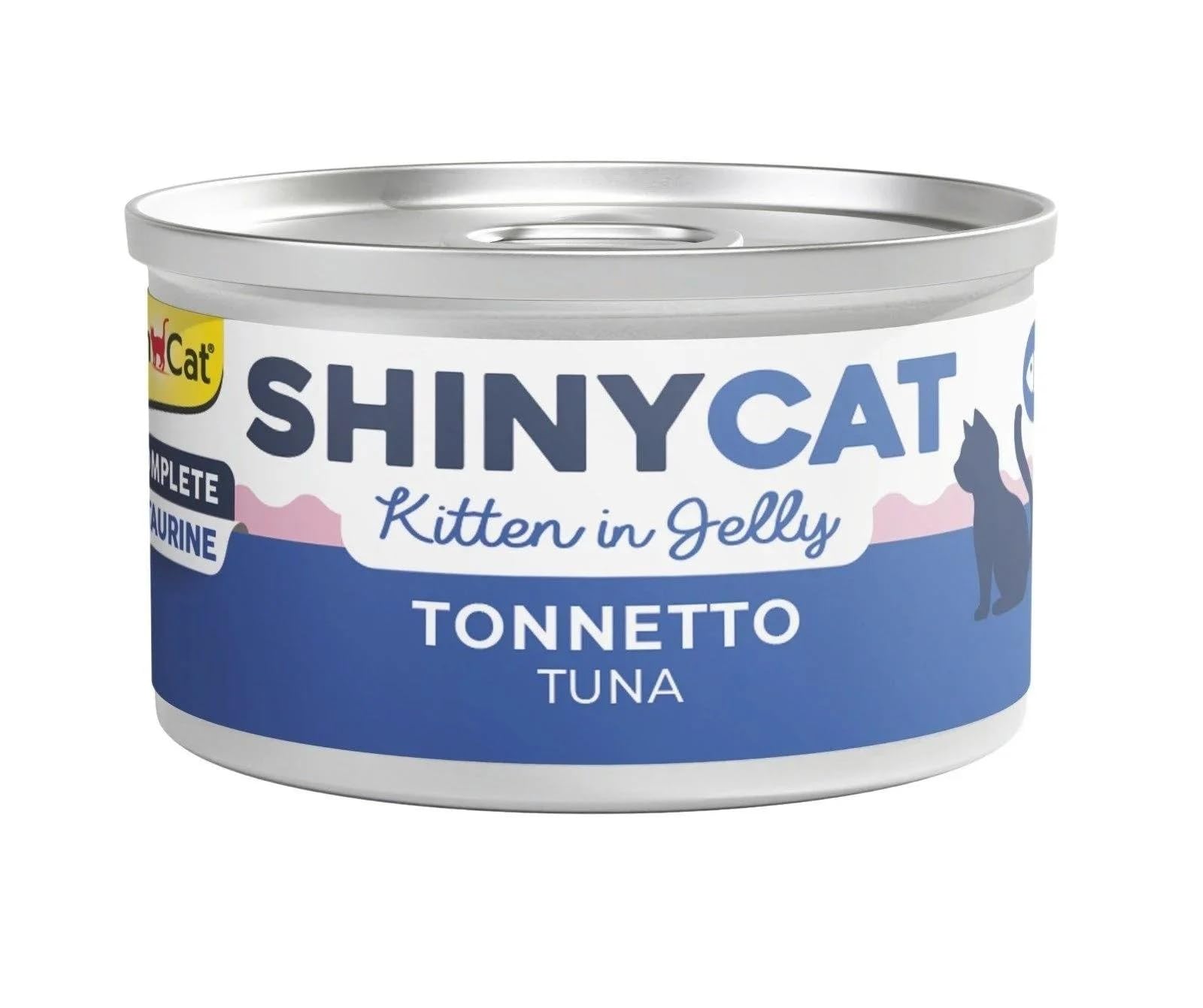 GimCat ShinyCat in Jelly Kitten - Cat food with extra-small pieces in jelly for kittens aged 8 weeks or older - No added sugar - Tuna - 1 can (1 x 70 g)