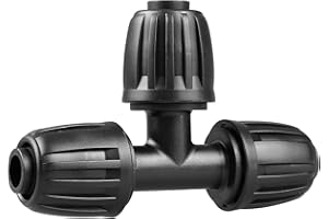 Gardrip Drip Irrigation Fittings for 1/2 Inch Drip Tubing (1/2" ID x 0.65" OD)：1/2'' Drip Line Tees Anti-drop Locked Nut Barbed Tee Connectors Garden Irrigation System Parts (10 Pack)