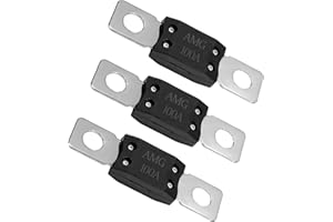 CCHRN 3 PCS 100A 125V MEGA/AMG Fuse, High Current Copper Alloy Strip Bolt-on Vehicle Fuses Replacement, Heavy Duty Bolt Down 