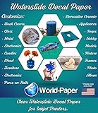 Water Slide Decal Paper Sheets Transparent INKJET WHITE 8.5
