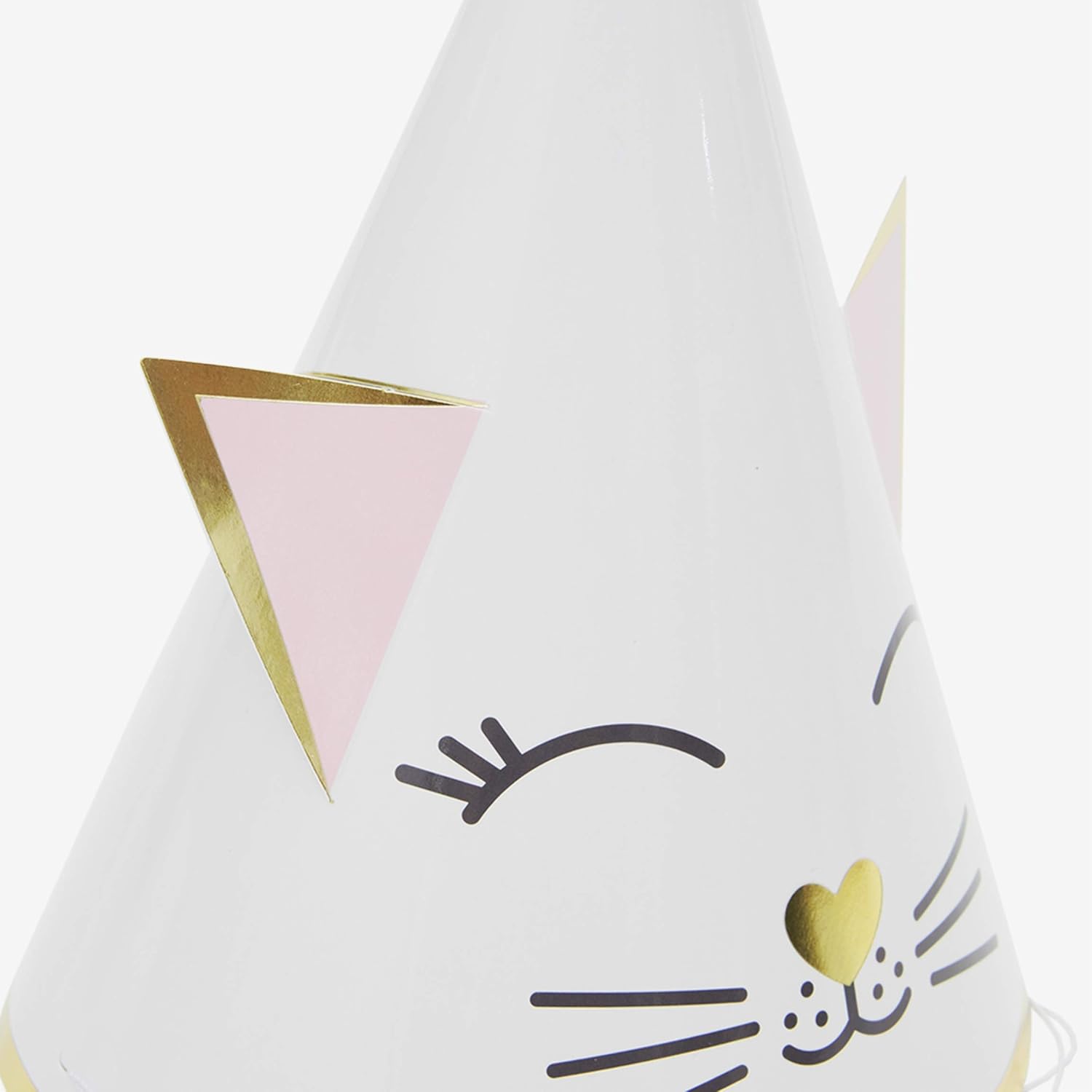 Cat Birthday Party Cone Hats (White, Pink, 24 Pack): Health & Personal Care