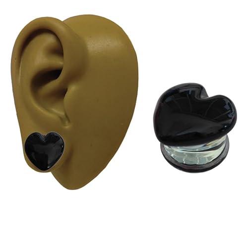 One - 14 mm - Corazón Negro Cristal de Pyrex - color en la ...