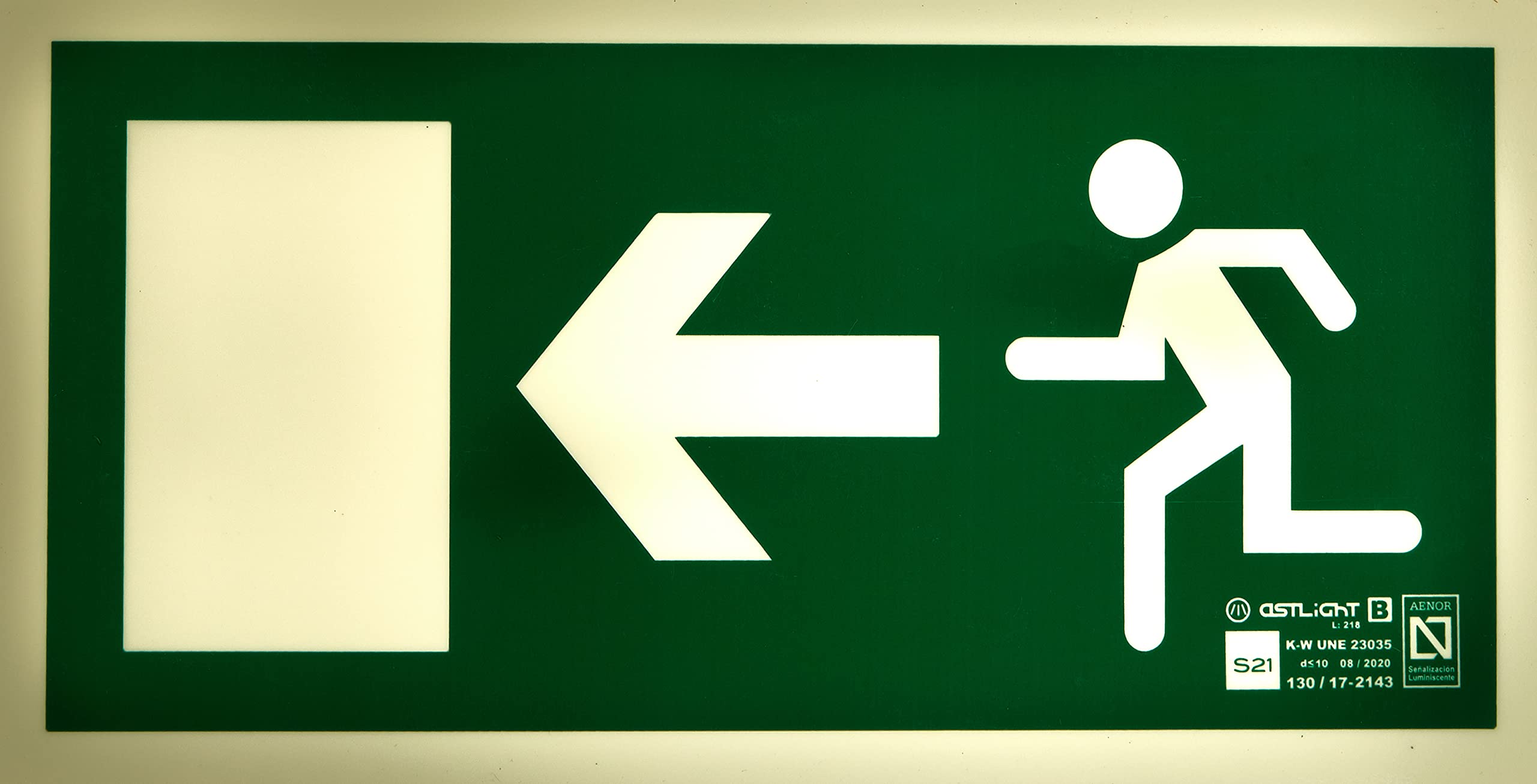 Astlight SAL5210.7F Photoluminescent Directional Evacuation Signal, Multicolor