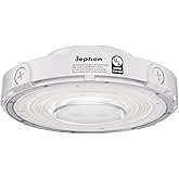dephen 60W Round LED Canopy Lights, 5000K Garage Ceiling Lighting, 6900Lumens Low Bay AC120-277V Flood Lamp for Parking Gas Station Barn Warehouse Storage (UL-Listed)