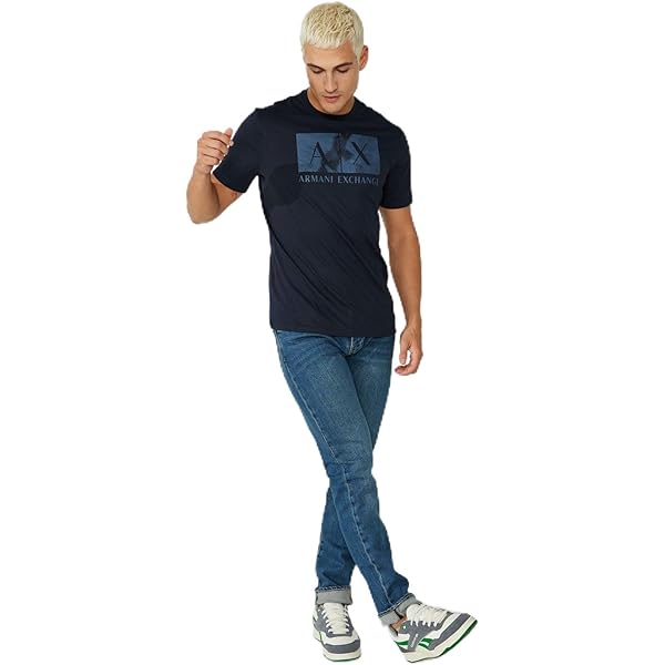 Armani Exchange Men's J82 Loose Tapered Non Stretch Cotton