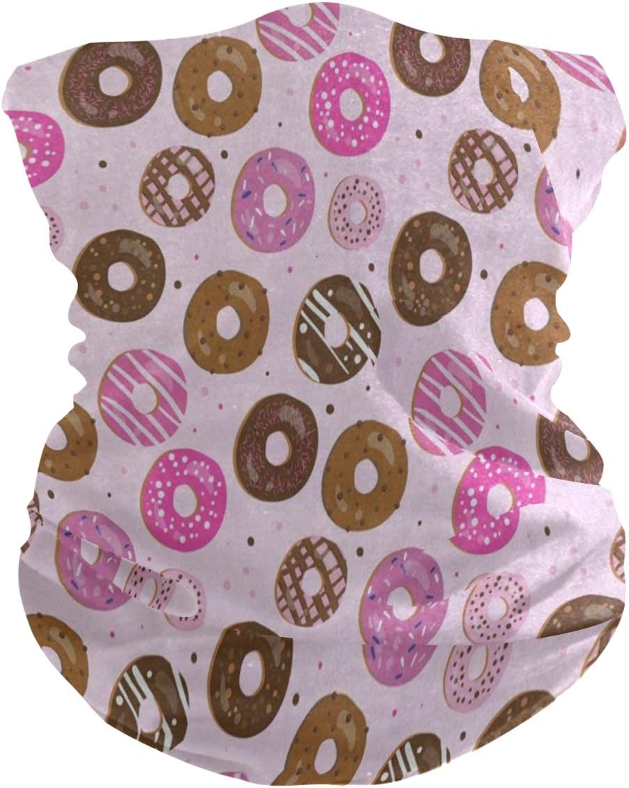 Cute Donut Polka Dot Christmas Half Face Mask Scarf Cover Dust Wind Neck Warmer Bandana Women Men