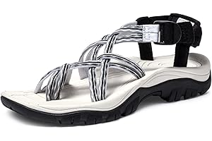 atika Women's Outdoor Walking Sandals, Open Toe Arch Support Trail Hiking Sandals, Strap Sport Sandals Water Shoes