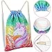 ICOSY Unicorn Mermaid Bag Sequin Drawstring Backpack Flip Sequin Bag Dance Bags Sports Outdoor Travel Backpack Bags for Girls Kids